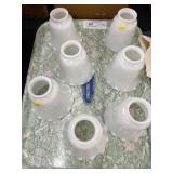 (7) New Milk Glass Lamp Shades
