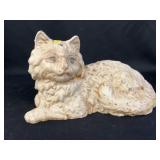Cast Metal Reclining Cat