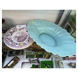 Pottery Centerpiece, Transferware Plates