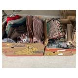 (2) Boxes of Vintage Fabric