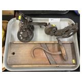 Vintage Sharpener, Apple Peeler, Slaw Board
