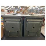 (2) Metal Ammo Boxes