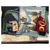 Fraternal Antique Ribbons, Hat, Sashes and Bag