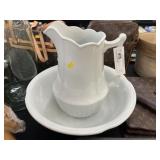Ironstone Pitcher with Bowl