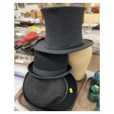 Vintage Hat Form,  Derby Hats and Stovepipe Hat