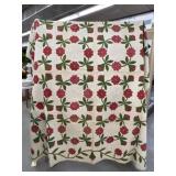 Vintage Floral Pattern Quilt