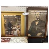 (2) Vintage Abe Lincoln Framed Prints