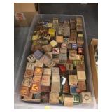 Vintage Alphabet Blocks, Plastic Storage Tote/Lid