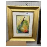 Framed Christiane David Print of Pear
