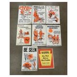 8 Vintage Game Commission Signs