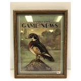 Framed 1943 Pa. Game News Magazine