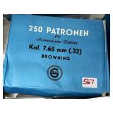 250 rds. of 7.65 (.32 ACP) Ammunition