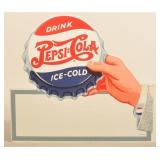 1940s Pepsi-Cola Aluminum Flange Sign