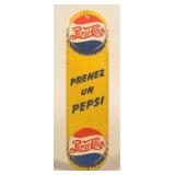 1950s Pepsi-Cola Double Dot SST Door Push Sign