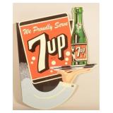 Double-Sided Metal 7Up Reissue Flange Sign