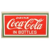 Vintage Metal Coca-Cola In Bottles Sign