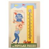 Tin Pabst Blue Ribbon Vintage Thermometer Sign
