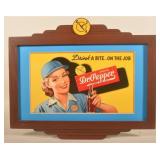 Dr. Pepper Cardboard Framed Sign