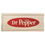 Embossed Dr. Pepper Single-Sided Tin Soda Sign