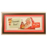 Royal Crown Cola Cardboard Santa Claus Sign