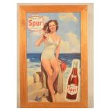 Large Canada Dry Spur Cardboard Framed Sign