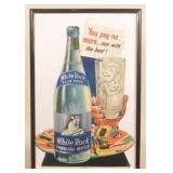 White Rock Club Soda Cardboard Die-Cut Sign