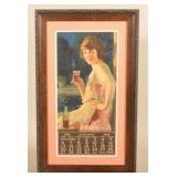 Complete 1924 Coca-Cola Framed Calendar