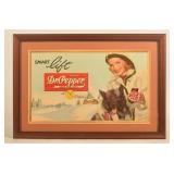 Dr. Pepper Cardboard Advertising Store Sign