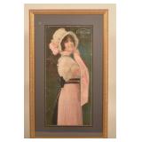 1914 Framed "Betty" Coca-Cola Calendar Top
