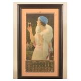 1925 Framed Coca-Cola Calendar