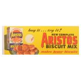 Cardboard Aristos Biscuit Mix Vintage Sign