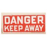Danger Keep Away Red & White Porcelain Sign