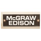 McGraw Edison Small Single-Sided Porcelain Sign
