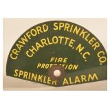 Crawford Sprinkler Co Charlotte, NC Porcelain Sign
