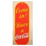 Porcelain Come In! Have a Coca-Cola Door Push