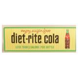 SST Diet-Rite Cola Large Self-Framed Embossed Sign