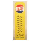 1956 Pepsi-Cola Embossed Bottle Cap Thermometer