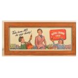 Drink Royal Crown Cola Framed Cardboard Sign