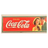 1942 SST Self-Framed Drink Coca-Cola Sign