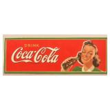 Horizontal 1940 Drink Coca-Cola Self-Framed Sign