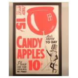 Planters Peanut Candy Apple Advertising Poster