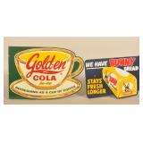 Reissue Gold-en Cola & Bunny Bread Flange Signs