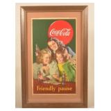 Coca-Cola Cardboard "Friendly Pause" Sign