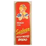 1953 Sunbeam Bread Vertical SST Self-Framed Sign