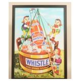 Whistle Orange Soda Cardboard Sign w/ Elves