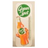 Embossed Green Spot Beverage Tin Thermometer