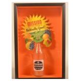 Mission Orange Beverage Bottle w/ Cardboard Topper