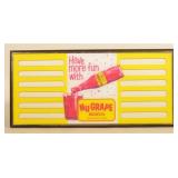NuGrape Soda Chrome Frame Menu Board