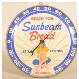 Excellent 1957 Sunbeam Bread Round Thermometer