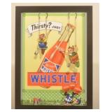 1948 Whistle Cardboard Soda Sign